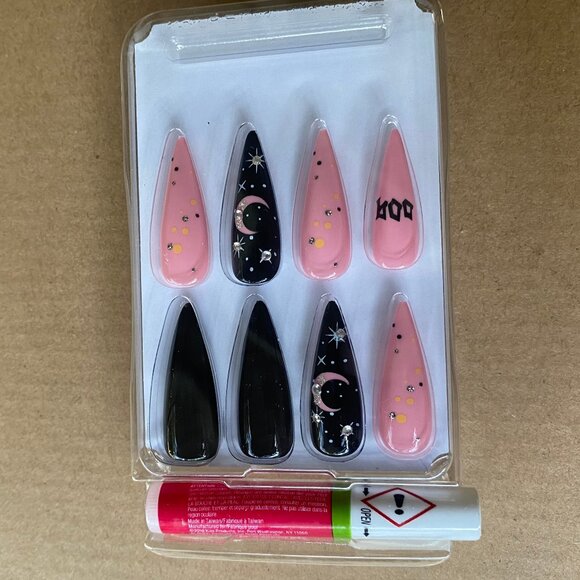 KISS Voguish Fantasy Glow in the Dark Stiletto Press on Nails - Picture 7 of 7